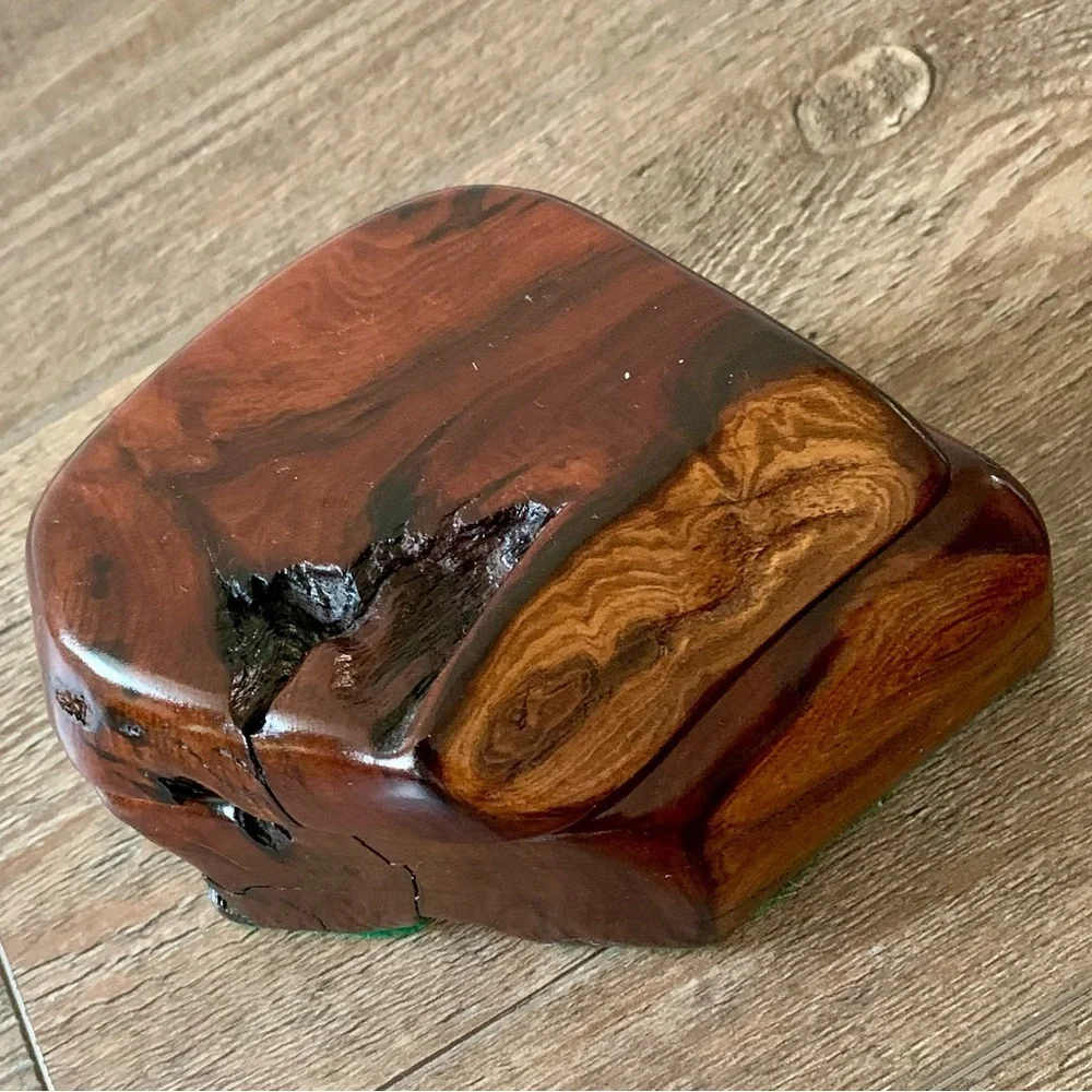 Vintage Wooden Ring Box Red Wood Rustinc Box Handmade